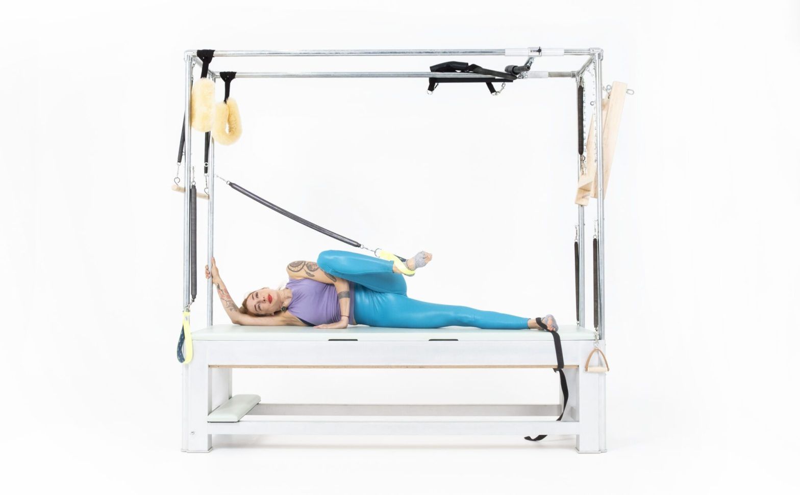 Side Leg Springs Bicycle on the Cadillac or Tower Online Pilates Classes