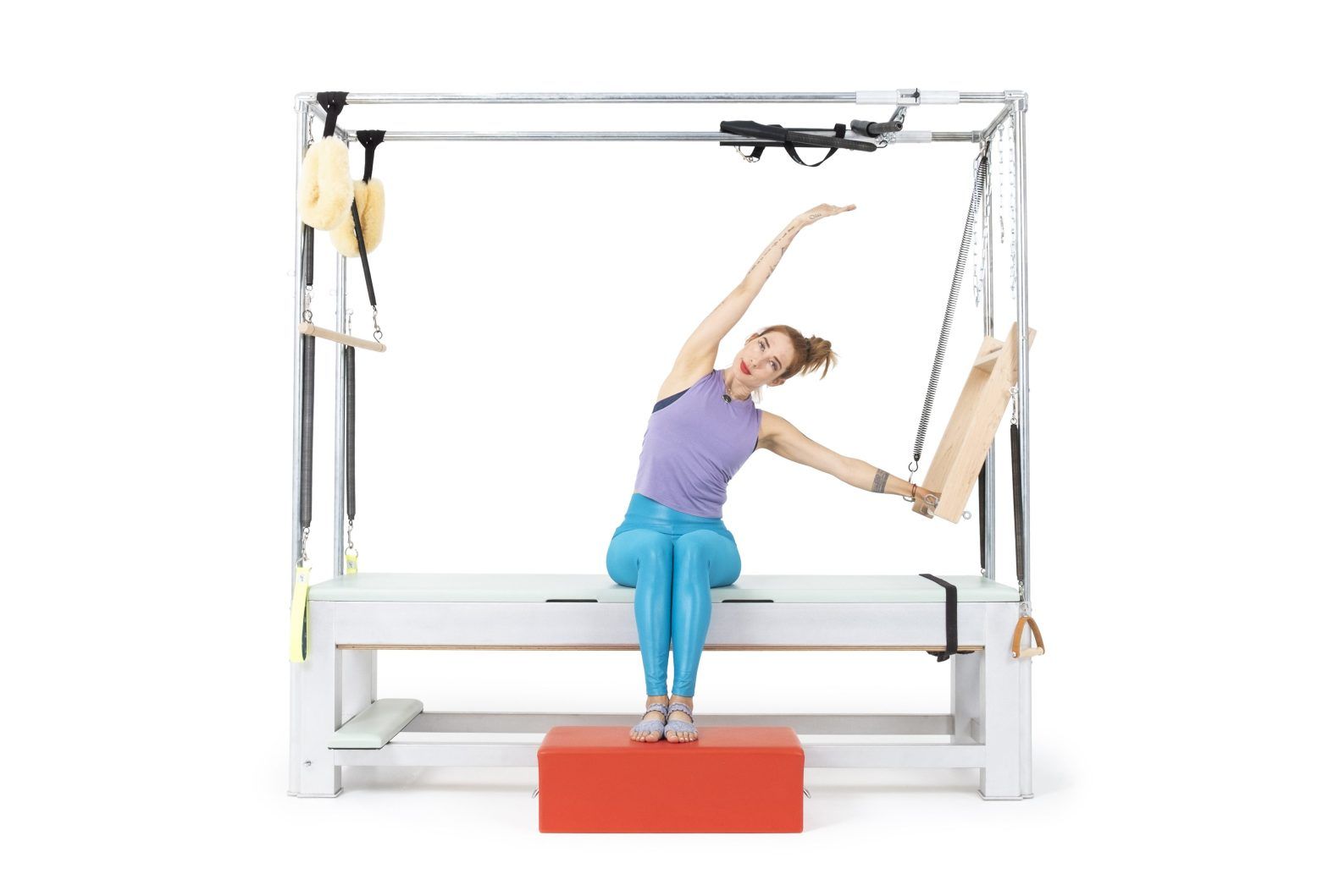 Seated Mermaid with Push Thru Bar on the Cadillac or Tower Online Pilates Classes