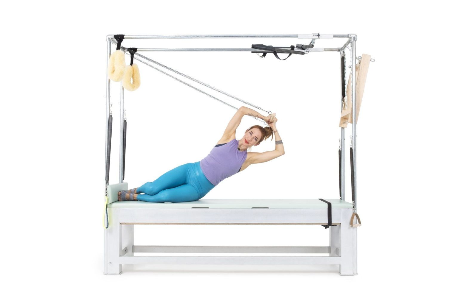 Side Sit Ups V1 with Roll Back Bar on the Cadillac or Tower Online Pilates Classes