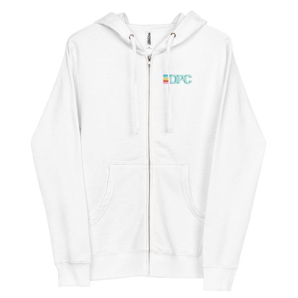 unisex-fleece-zip-up-hoodie-white-front-6349a336d37cb - Online Pilates Classes
