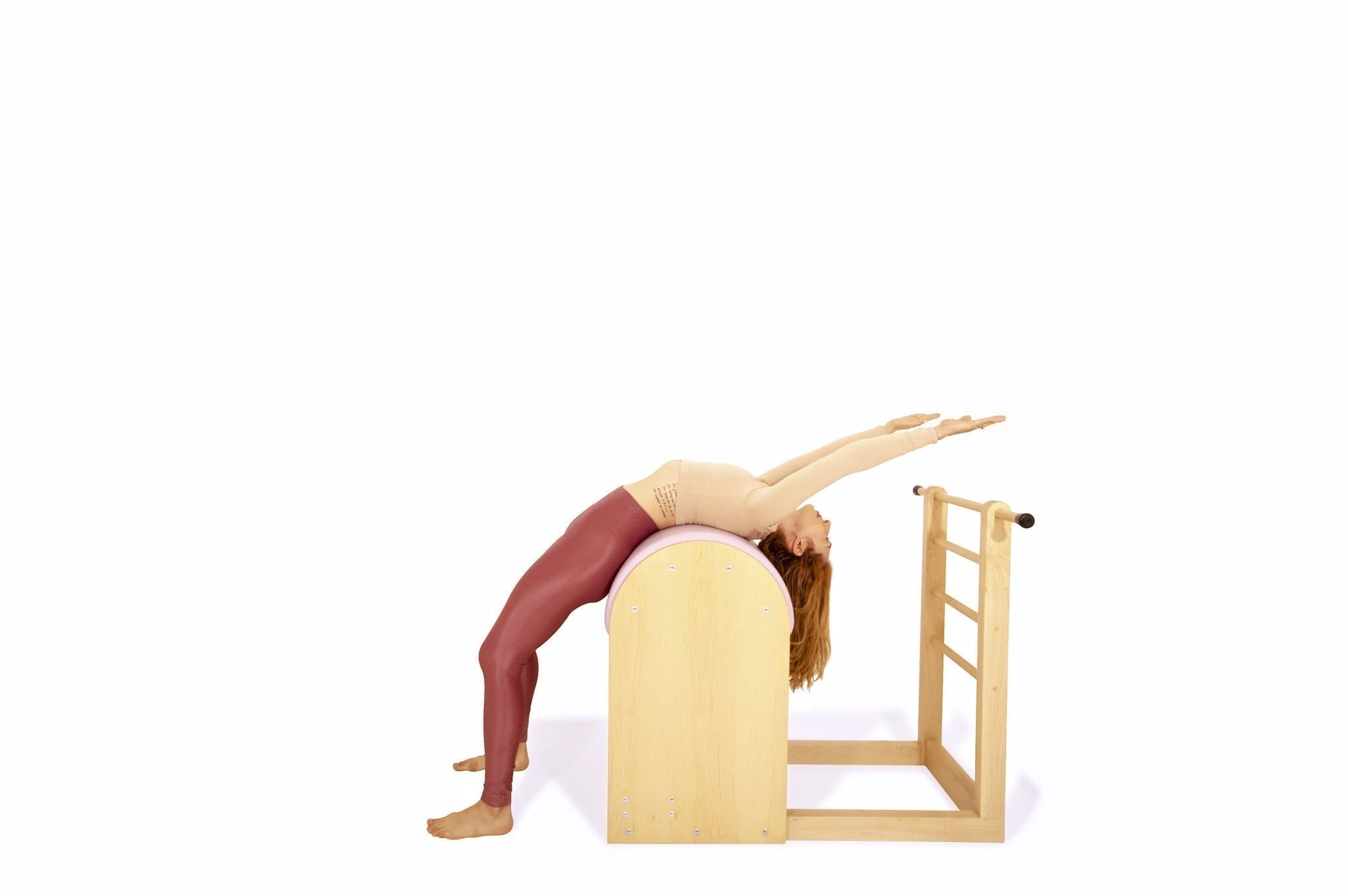 Back-Stretch-Ladder-Barrel-Lesley-Logan Online Pilates Classes