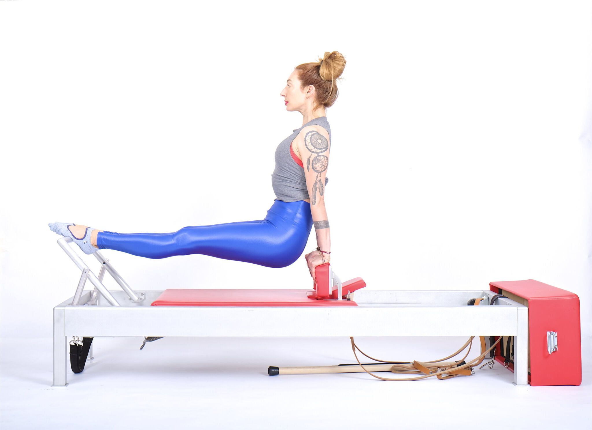 Control-Push-Ups-Back-on-the-Reformer Online Pilates Classes