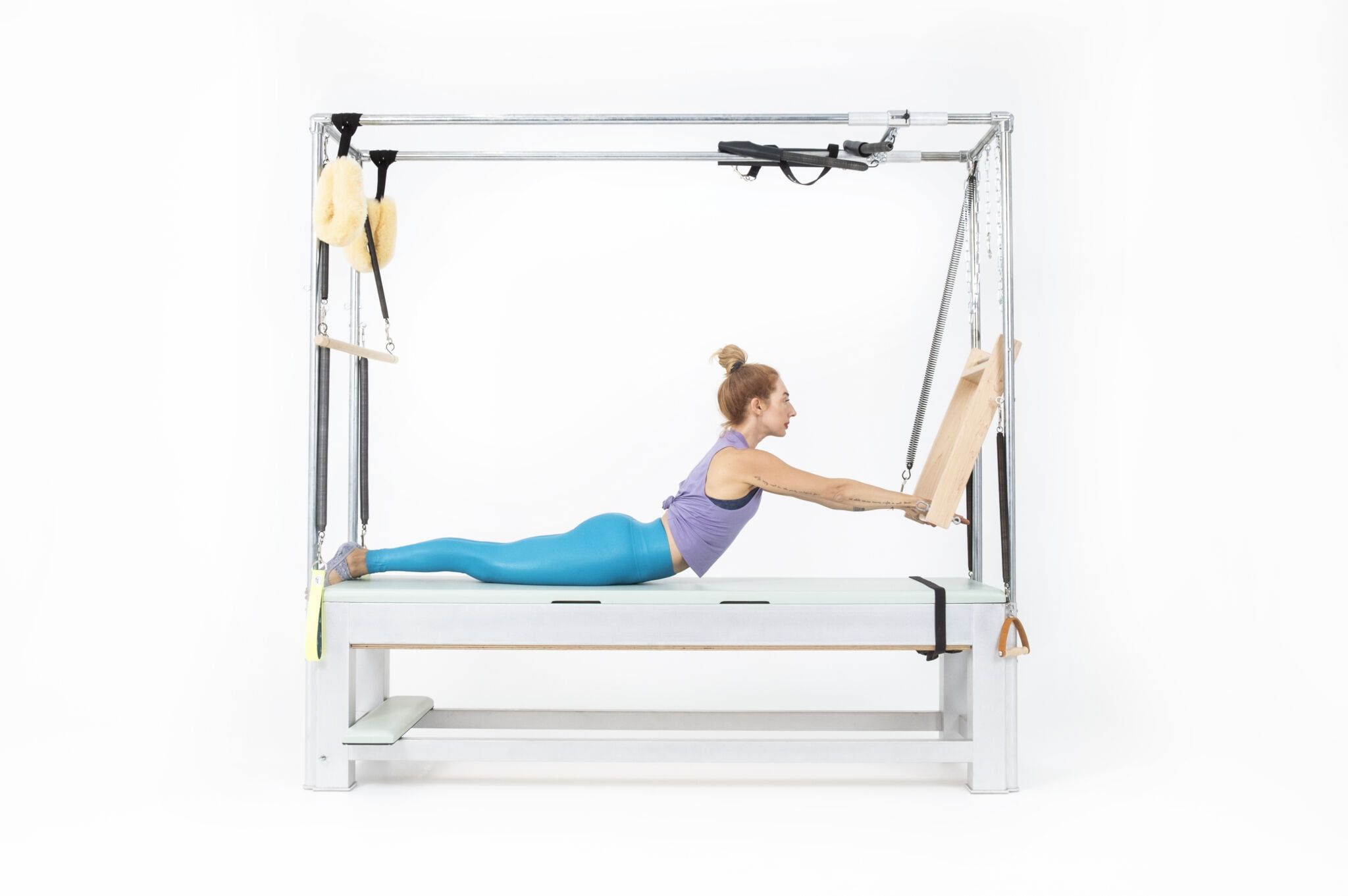 Swan Prep with Push Thru Bar on the Cadillac or Tower Online Pilates Classes