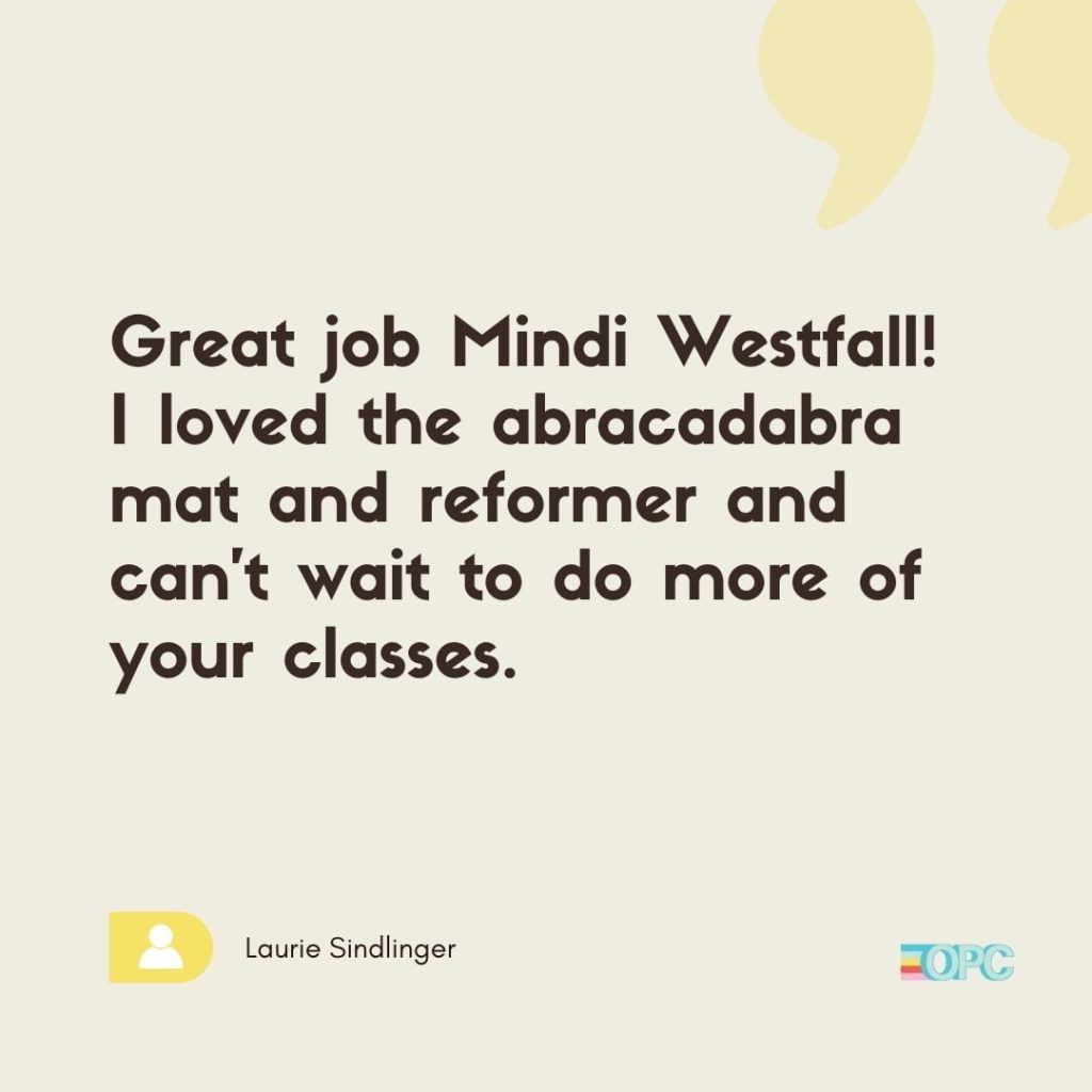 mindi westfall testimonial 3 online pilates classes