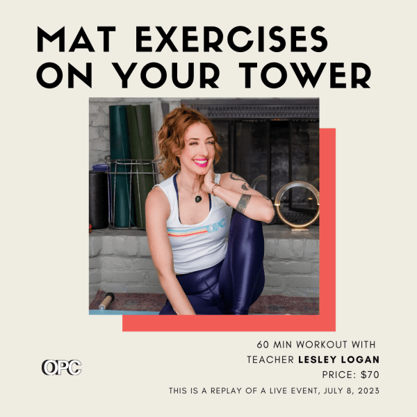 SQ WORKOUT Mat exercises on your Tower with Lesley Logan - Online Pilates Classes