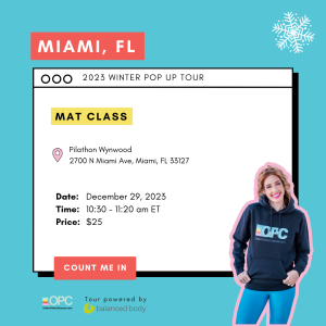 Dec. 29 '23 10:30am ET - Miami FL - Mat Class