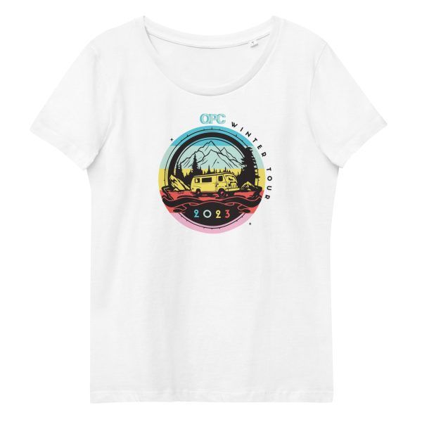 opc winter pop up tour 2023 women's fitted eco tee