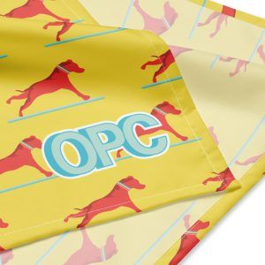OPC Pittie Pilates Mat yellow bandana